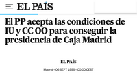 Vidas Paralelas/La Caja/Las pruebas documentales - EL PAÍS - Pacto PP-IU-CCOO Vidas Paralelas/La Caja/Las pruebas documentales - EL PAÍS - Pacto PP-IU-CCOO